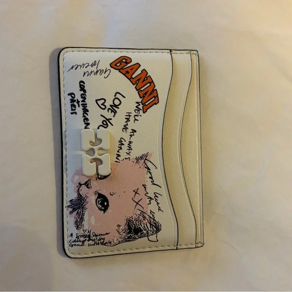 Ganni Women White Wallet Cat - Picture 4 of 6